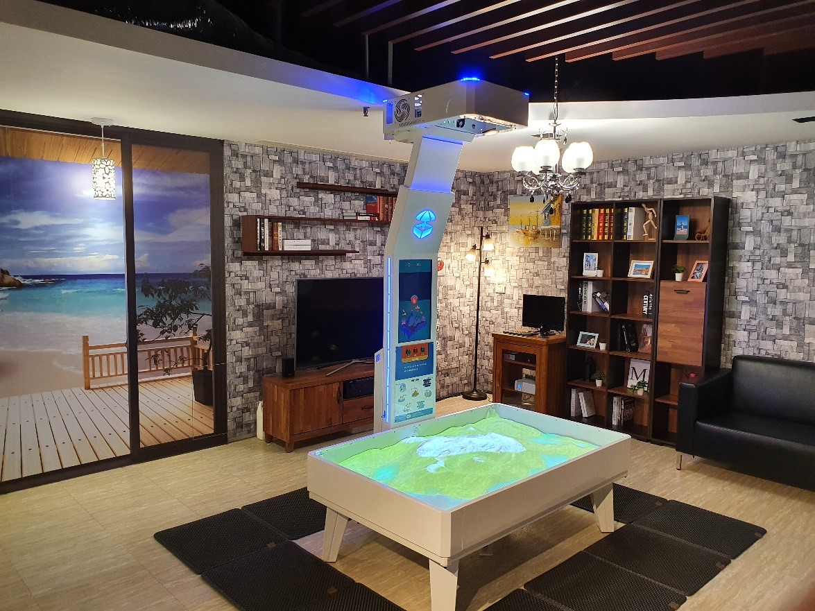 擴增實境互動沙箱示意圖