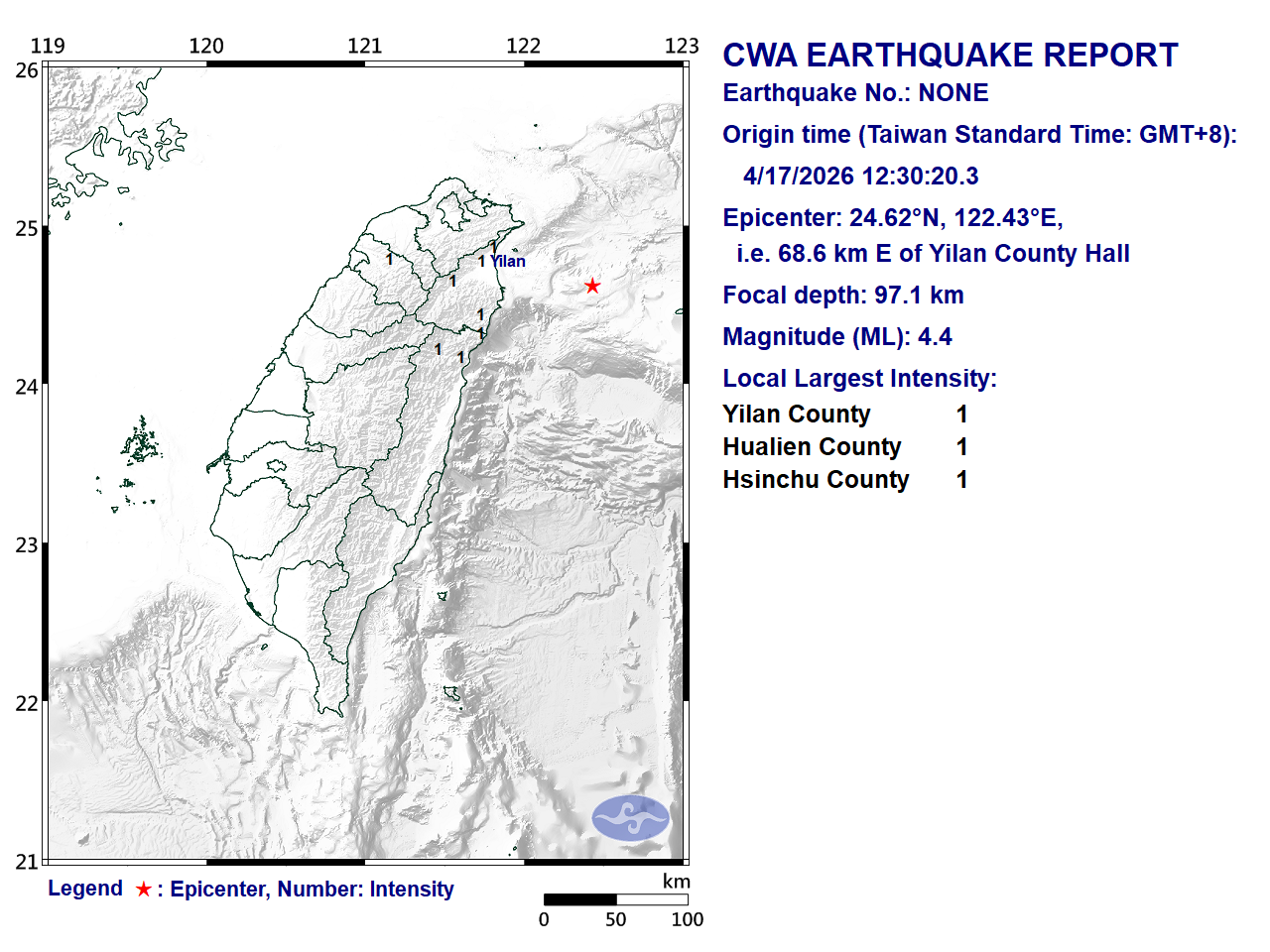 Earthquake Report | Central Weather Administration