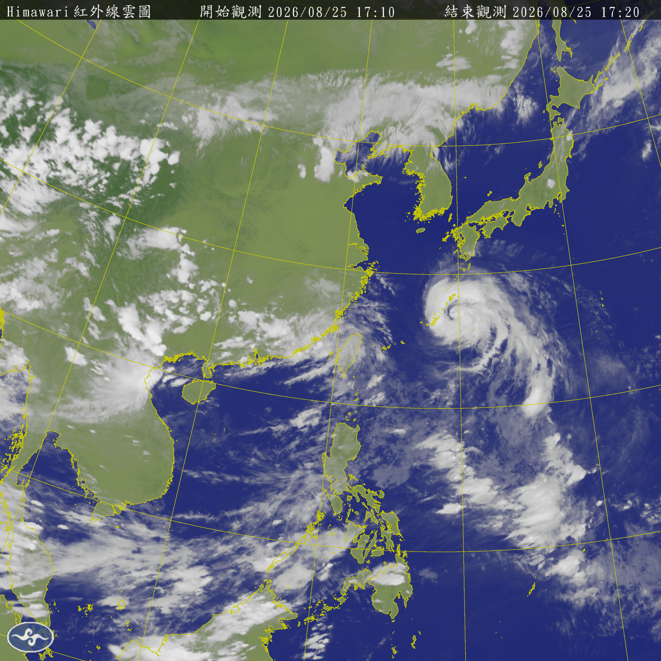 Current Taiwan Satellite View