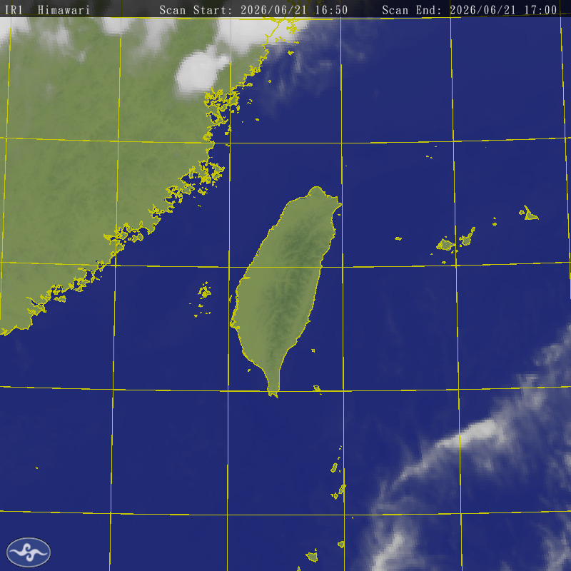 Himawari-8 Satallite Map Taiwan