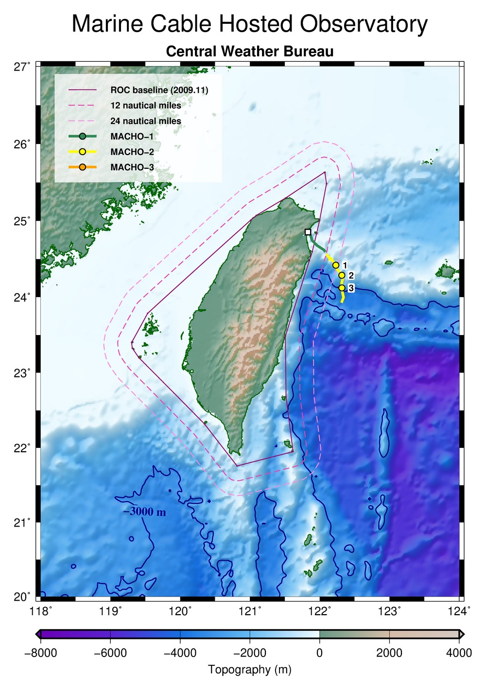 2012年臺灣東部海域電纜式海底地震儀及海洋物理觀測系統第2期。點此顯示大圖(彈出視窗)