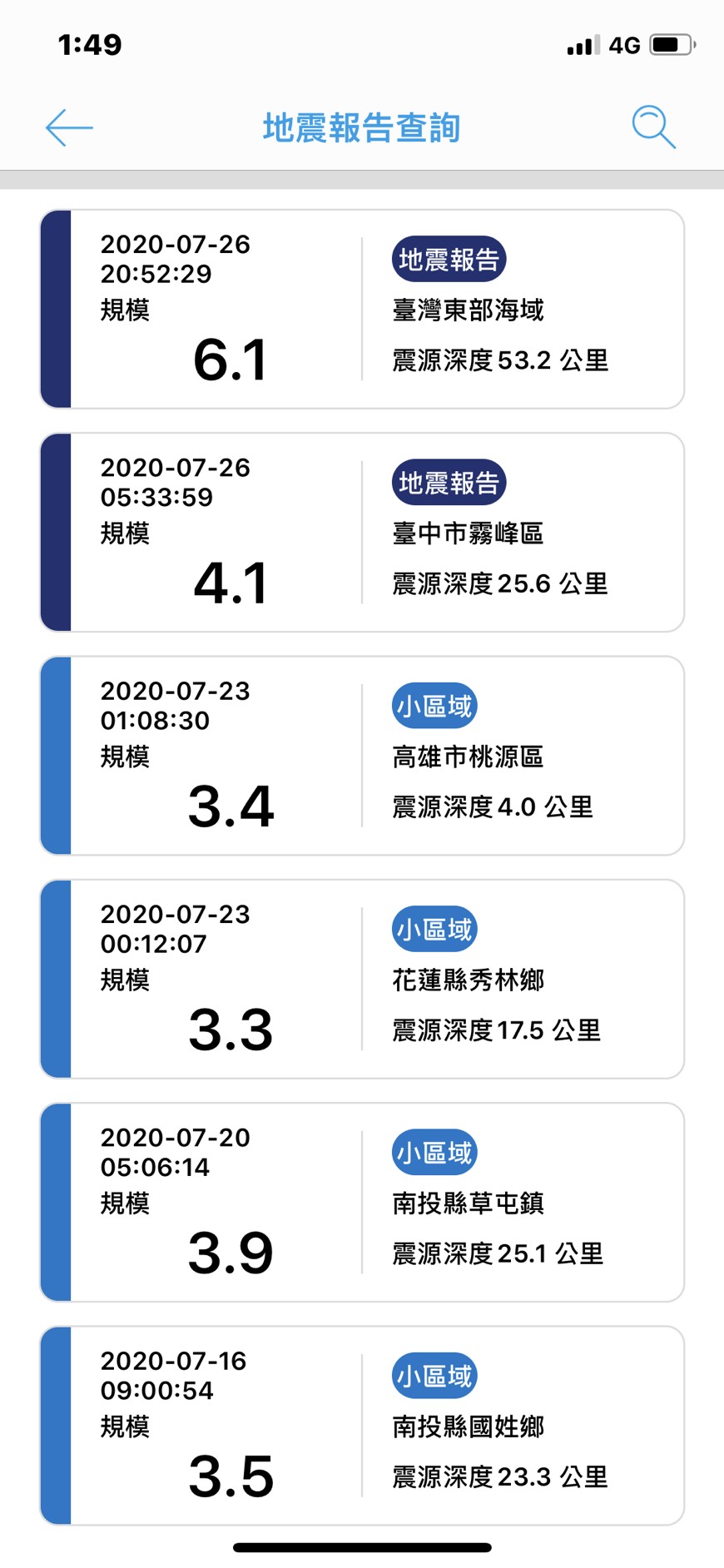 地震測報APP使用說明介紹6 地震測報APP使用說明介紹6