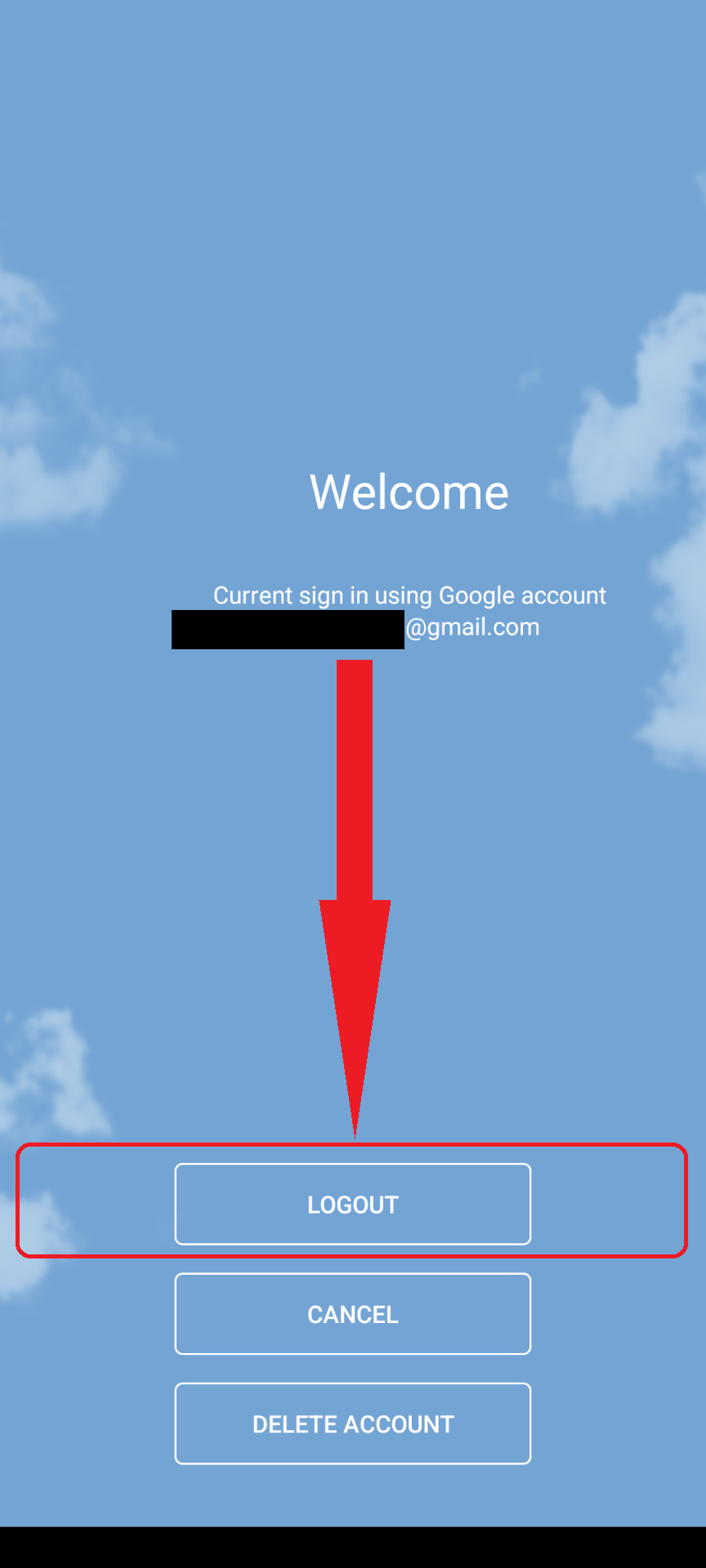 Logout Screenshot