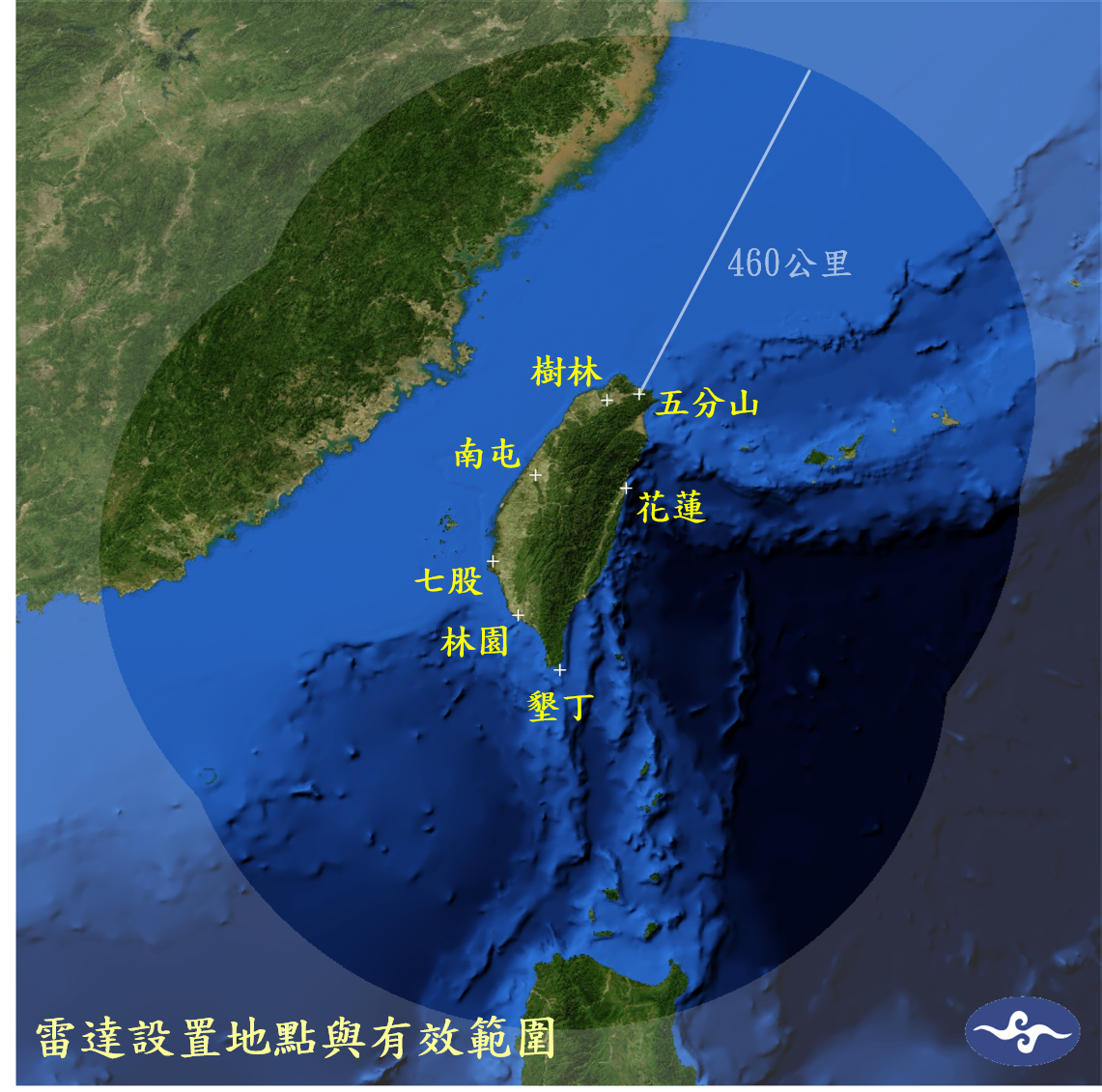 雷達設置地點與有效範圍